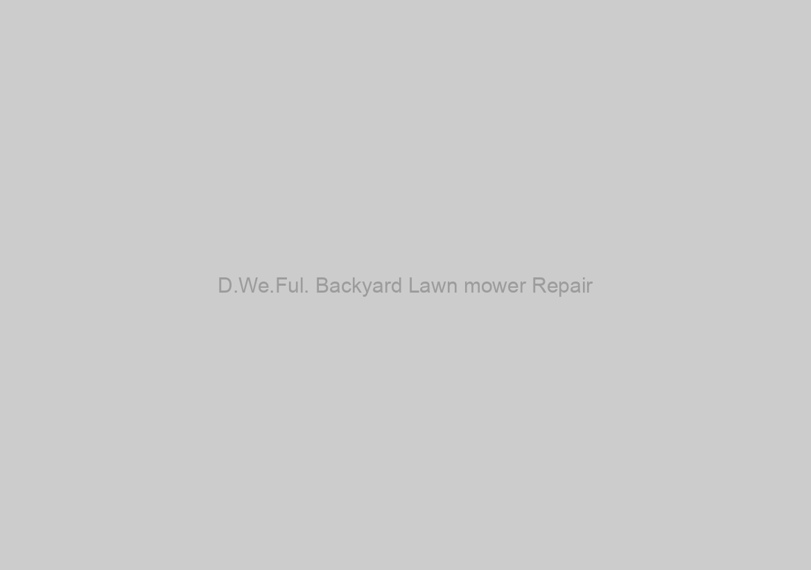 D.We.Ful. Backyard Lawn mower Repair